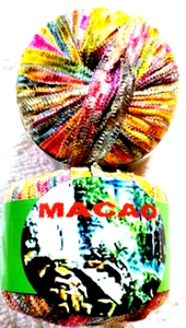 2 Stück Macao Bändchengarn 90% Nylon 10% Baumwolle Mehrfarbig #511 - Bild 1 von 3