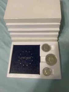 (5) 1976-S US Mint Silver Proof Bicentennial 3 Coin Set BU 40% Silver OGP - Picture 1 of 3