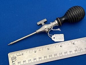 Antique Victorian Champagne Tap Trocar - Awl & Cannula Ebony Handle 1880s