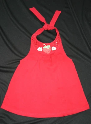 Gymboree STRAWBERRY FARM PATCH Red Knit Halter Top NWT 6 7 - Image 1 of 4