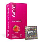 10 PACK SKORE STRAWBERRY CONDOM, Dotted with Extra Lubrication Free Shipping