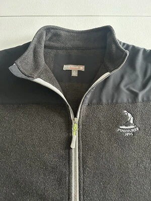 Chaqueta Peter Millar Logan Para Hombre L Softshell Negra Cremallera Completa Pinehurst US Open Foto 1 de 4