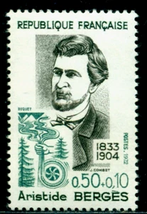 1972 Aristide Bergès, ingegnere idraulico, produzione carta, Francia, 1783, MNH - Foto 1 di 1