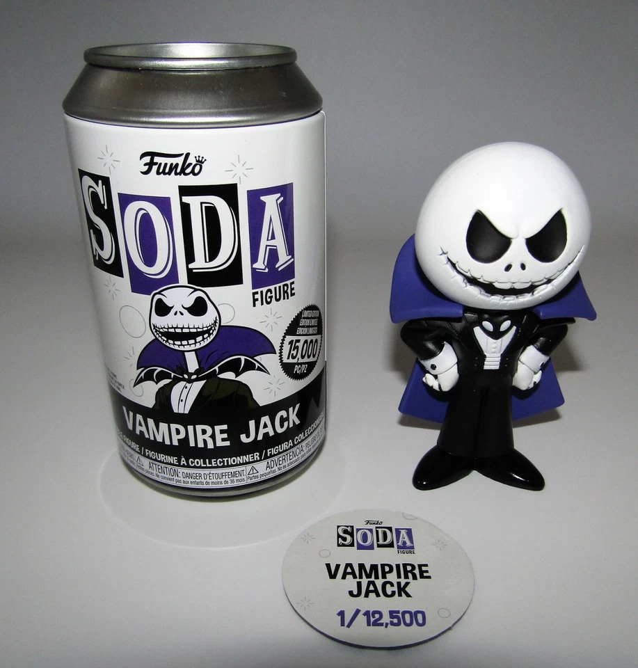FUNKO SODA VINYL FIGURE NIGHTMARE BEFORE CHRISTMAS VAMPIRE JACK 1/12500 MADE NEW - Imagem 1 de 1