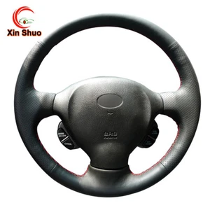 Hand-stitched Nappa Leather Steering Wheel Cover for Hyundai Santa Fe 2000-2006 - Picture 1 of 15