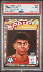 Lamine Yamal 2024 Topps Living Road To Euro 2024 National Debut RC PSA NM/Mint 8 - Picture 1 of 2