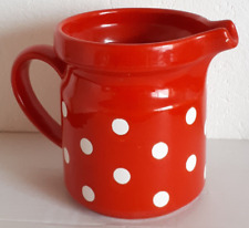 Wächtersbach Keramik gr.Milch/Sahnekännchen,ROT+weiße Polka Dots,Vintage Rarität
