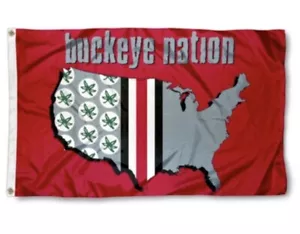 Ohio State Buckeyes BUCKEYE NATION 3x5 Flagge mit Ösen Outdoor Banner University - Bild 1 von 6