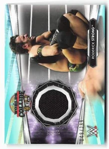 2021 Topps WWE #MR-RS Roderick Strong Mat Relics Aqua - Picture 1 of 2