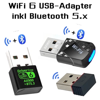 XIAMEN FEIPIN 2 in 1 USB WiFi 6 + BT 5.3/5.4 Adapter 2.4/5 GHz WLAN Bluetooth Netzwerk