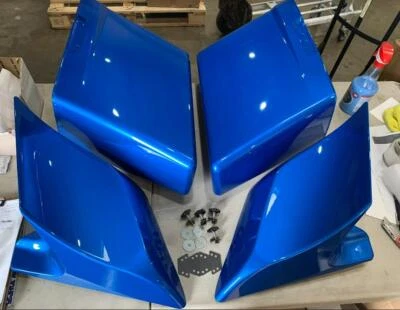 ALFORJA ESTIRADA OS&D Advanblack Electric BlueSIN CORTE 4,5"" PARA TURISMO 2014+ Foto 1 de 4