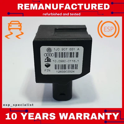 Sensor de Aceleración Lateral/Longitudinal Audi TT ESP 1J0907651A Reacondicionado Foto 1 de 3