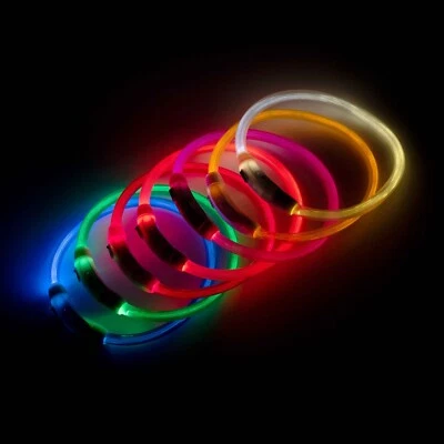 ILLES-LAEDCHEN LED Hundehalsband Leuchtring Leuchtband Halsband Leuchthalsband wiederaufladbar