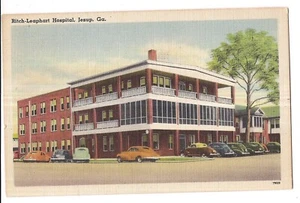 RITCH-LEAPHART HOSPITAL Building Jessup Georgia GA Postcard Linen 1954 - Picture 1 of 2