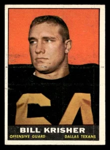 Bill Krisher 1961 Topps Karte #136 Dallas Texans - Bild 1 von 2