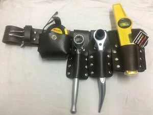 SCAFFOLD Black Leather Belt Full Quality Tools UK 17 21 mm Ratchet 21 mm Spanner - Picture 1 of 11