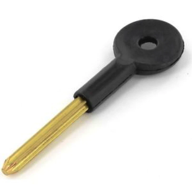 Security Bolt Key Brass / Black Securit S1064- Single Pack