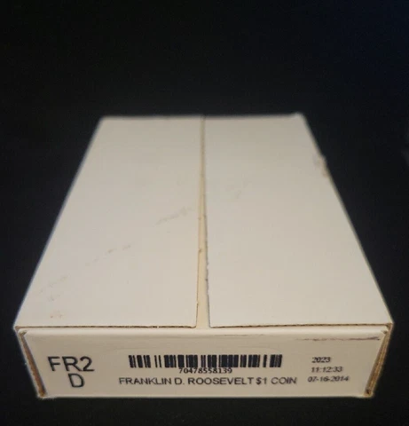 2014 D US Mint Franklin Roosevelt Presidential $25 Roll FDR/FR2 Mint Sealed Box Cover