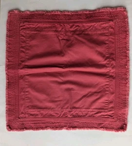 Pottery Barn  Pillow Cover 18 X 18 Red 100% Cotton  - Picture 1 of 3