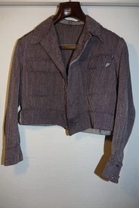 Rare, 1940s Salt & pepper Cropped Workwear jacket, Handmade, overall conversion - Picture 1 of 14