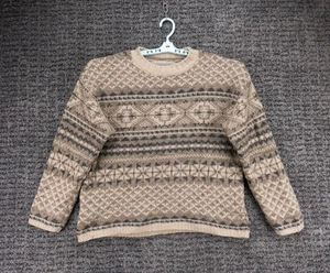 Vintage Abercrombie & Fitch The Big Sweater Mens Large Wool Nordic Fair Isle - Picture 1 of 6