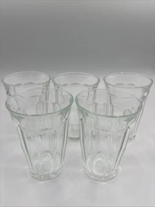 Set Of 5 Duralex France Picardie 12 oz Clear Tumblers Tempered Glass France - Picture 1 of 3