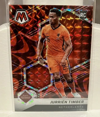 2021-22 Mosaic FIFA Road To World Cup Jurrien Timber RC #178 Red Mosaic SP   - Image 1 of 2