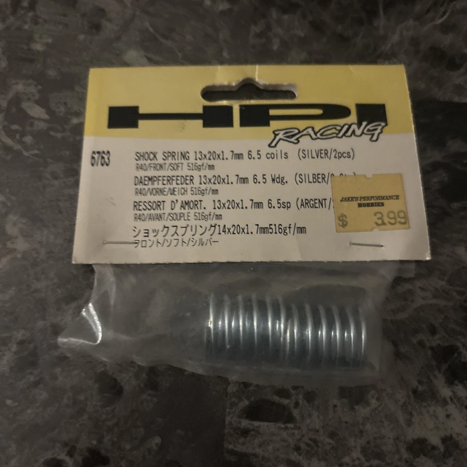 (B12) 6763 Silver 2 Pcs HPI Shock Spring - Image 1 of 1