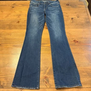 Pantalones de mezclilla para mujer American Eagle AE Kick Boot talla 10 extra largos - Imagen 1 de 8