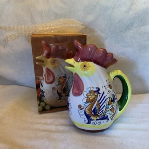 Vintage Boston Warehouse Hahn Krug ~ 1994 ~ handbemalte Keramik ~ Bauernhaus - Bild 1 von 8