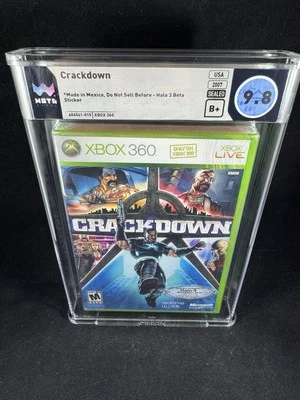 Crackdown WATA 9.8 B+! 1st Print Rare Sealed Xbox 360 Video Game! VGA Cgc - Image 1 of 2