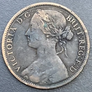 Victoria 1863 BH Penny Victorian Coin Lot E29 - Bild 1 von 2