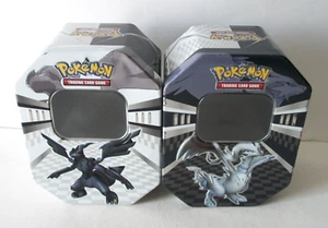 Pokemon TCG Empty Tins Lot Zekrom Reshiram Black White Legends NO CARDS Storage - Picture 1 of 24