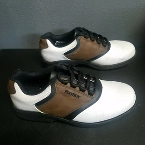FootJoy Golf Shoes 45020 Saddle Soft Spikes Lace Up Sneakers Mens Youth Size 6 - Picture 1 of 6