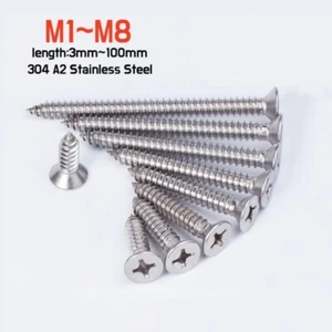 Small Mini Phillips Countersunk Self Tapping Screws A2 Stainless Steel Tappers - Picture 1 of 6