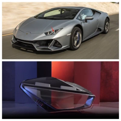 Cubierta de carcasa de lente transparente del lado del conductor + sellador para Lamborghini Huracan 2015-2023 Foto 1 de 4