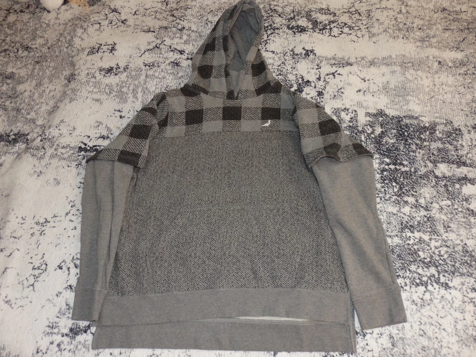 RARO Moletom Xadrez Masculino Staple Pigeon Cinza Preto Tamanho Extra Grande Excelente Estado Usado - Imagem 1 de 4