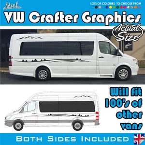 LWB XLWB VOLKSWAGEN CRAFTER VW Camper MOTORHOME Decals Stickers Van Graphics 040 - Picture 1 of 4