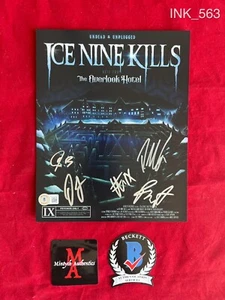 Ice Nine Kills Band signed 8x10 photo Spencer Charnas Beckett Horrorwood - Picture 1 of 11