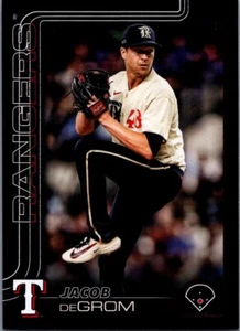 2025 Topps Negro #208 Jacob Degrom 35/74 Texas Rangers - Imagen 1 de 2
