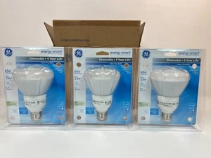 Box of 3- GE 21710 Energy Smart CFL 15W 720-Lumen R30 Dimmable Floodlight Bulb - Picture 1 of 3