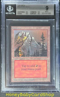 MTG Limited Edition Beta 1993 Mountain (A) BGS 9.0 MINT Old School 93/94 - Image 1 of 4