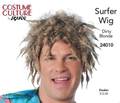 Peluca Surfer Dude Dirty Blond Dreads accesorio de disfraz para adulto Foto 1 de 2