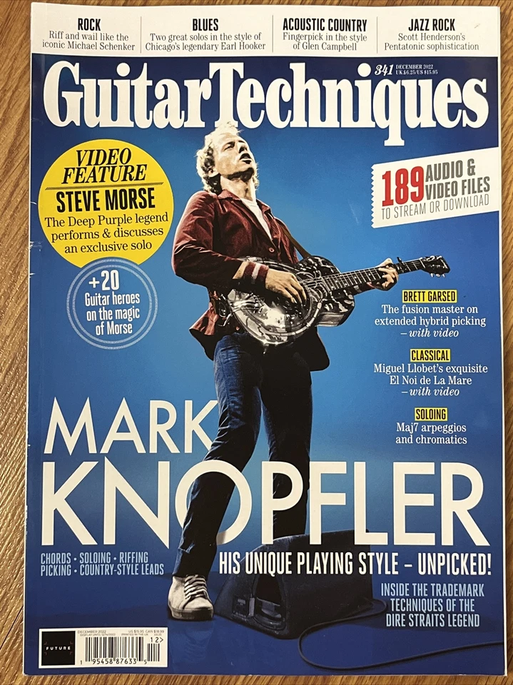 GUITAR TECHNIQUES Magazine Issue 341 Dec 2022 MARK KNOPFLER DIRE STRAITS