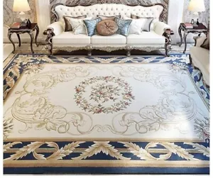 Hand-Tufted White Rug Area Rug For Living House Bedroom Kids Room - Picture 1 of 4