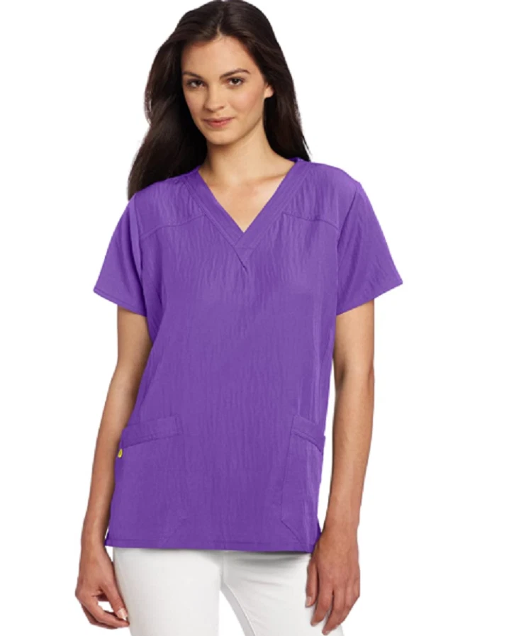 Blusa Médica WonderWink Mujer Cuatro Elastizada Deportiva Cuello en V 6214A Colores/Tallas Nueva con Etiquetas Foto 1 de 1