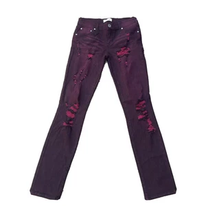 NEW! Jake Jeans Allie Skinny Jeans Junior’s (7) Red Distressed Stretch NWT - Picture 1 of 8