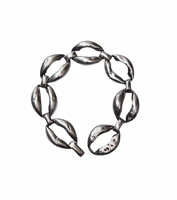 Vintage Sterling Silver Bracelet Seashell 7.5" Avant Garde Modern 22g Danecraft - Image 1 of 4