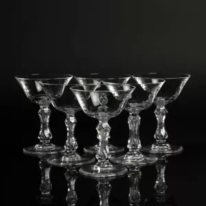 Kristallglas Trinkgläser Set von 6 Champagner St Louis Lozere Mid Century - Bild 1 von 6