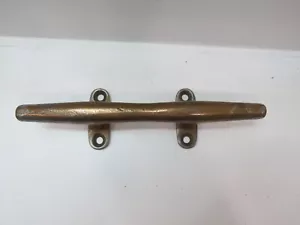 12+1/8 INCH CHROME OVER HOLLOW BRONZE BOAT DOCK CLEAT (D2A571C) - Picture 1 of 4